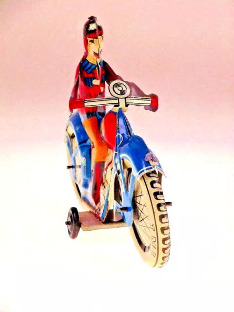 GSMOTO JML JOUETS MAGNIN LYON, "CIVIL RIDER" 16cm, WIND UP, LIKE NEW/NEU/NEUF ! 3