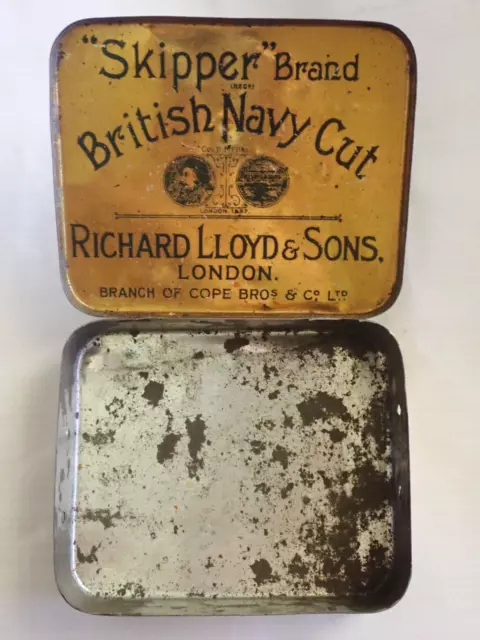 SKIPPER BRAND BRITISH NAVY CUT by RICHARD LLOYD & SONS LONDON c1900 VERY GOOD 2