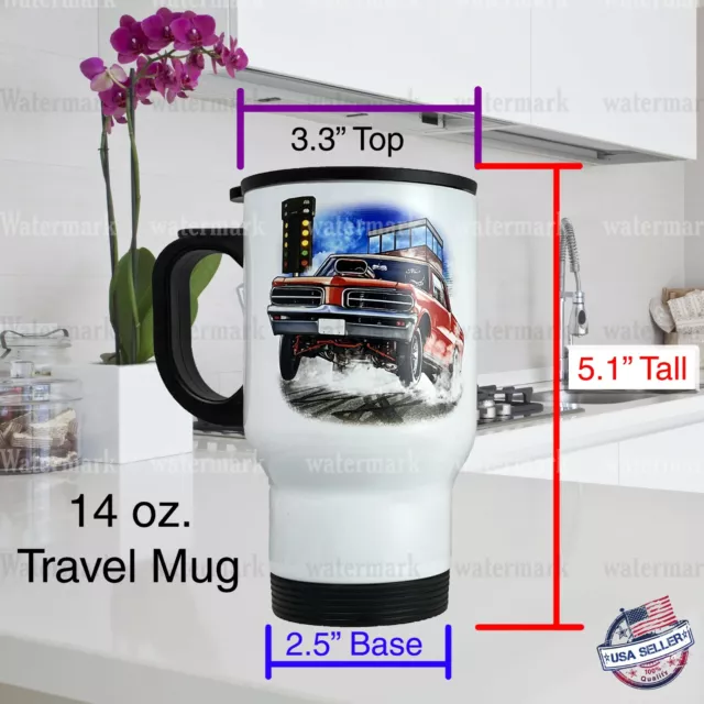 Personalized Stainless Steel Travel Mug Your Photo 14oz Insulated with Handle 4
