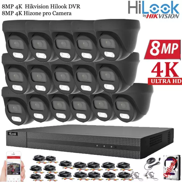 Hikvision 4K Colorvu Sistema Cctv 8Mp Dvr Kit Telecamera Di Sicurezza Per Visione Notturna Esterna 2