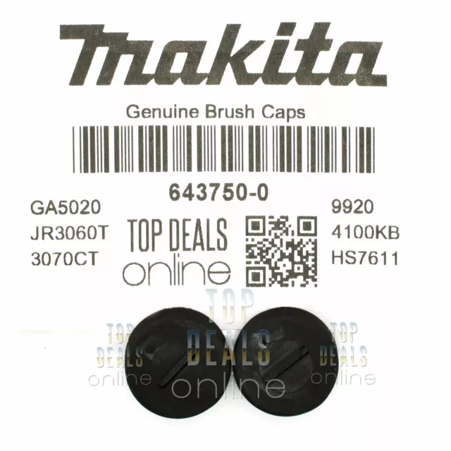Genuine Makita 643750-0 Carbon Brush Caps 5704R 5703R 9404 9403 9015B 9016B 4131