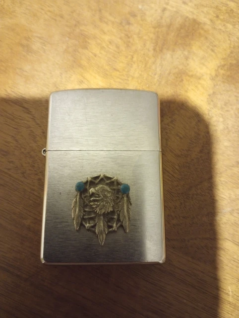 Dream Catcher Bald Eagle Emblem Southwest Zippo Lighter Used