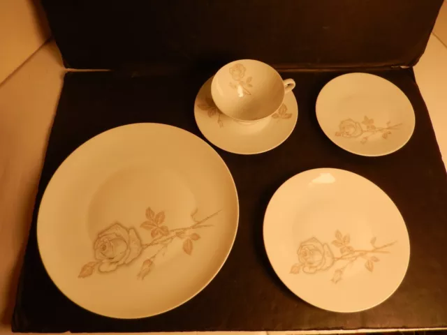 Vintage Rosenthal Studio Line Raymond Loewy Classic Rose 5 pc Place Setting