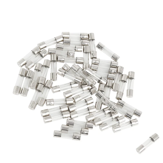 50pcs Rapide Coup Verre Tube Fusible 5x20mm 10A AC 250V pour Voiture Camion Auto