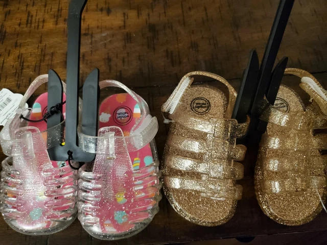 Wonder Nation Infant Girls Size 2 Jelly Sandal /Water Shoes Lot Of 2 Pairs NWT