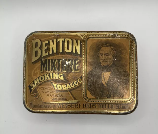 Vintage Benton Mixture Smoking Tobacco Tin EMPTY