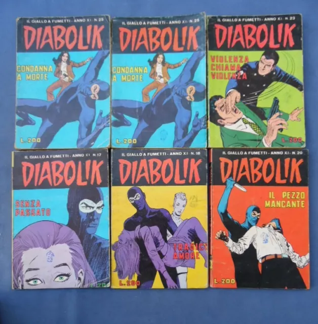 Lotto 41 Diabolik-1966-1967-1968-1969-1970-1971-1972-Anni V-Vi-Vii-Viii-Ix-X-Xi