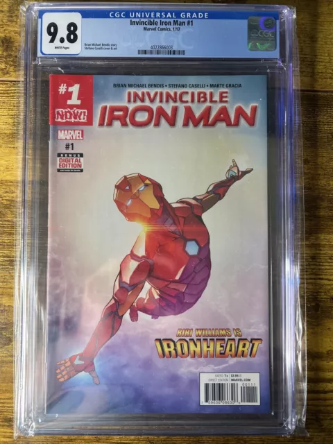 Invincible Iron Man #1 2017 CGC 9.8 wp - 1st cover of Riri Williams as Ironheart