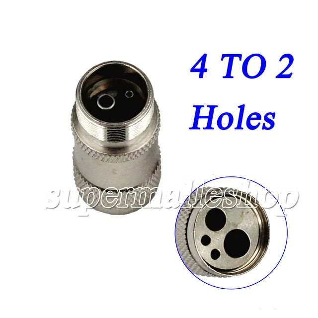 Super Transfer 4 To 2 Holes Quick Connector Coupler Adaptor Dental Handpiece