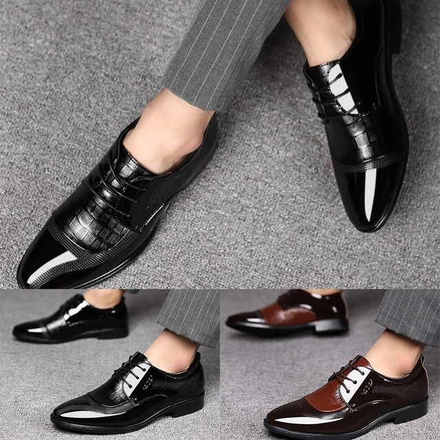 Comode scarpe da matrimonio all'aperto da uomo nuove scarpe slip on finta pelle