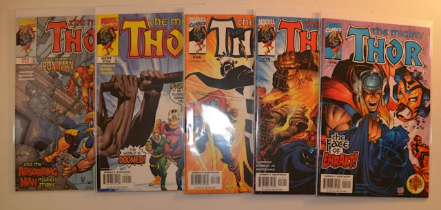 Thor Lot of 5 #14,15,16,18,19 Marvel (1999) 2nd Series Comic Books Comics