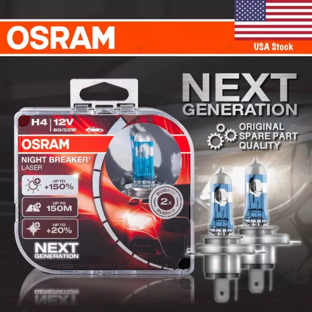 OSRAM Night Breaker H4 9003 Car Headlight Auto High Low Beam Laser