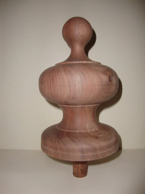 WOOD FINIAL UNFINISHED NEWEL POST FINIAL OR CAP  Finial #10