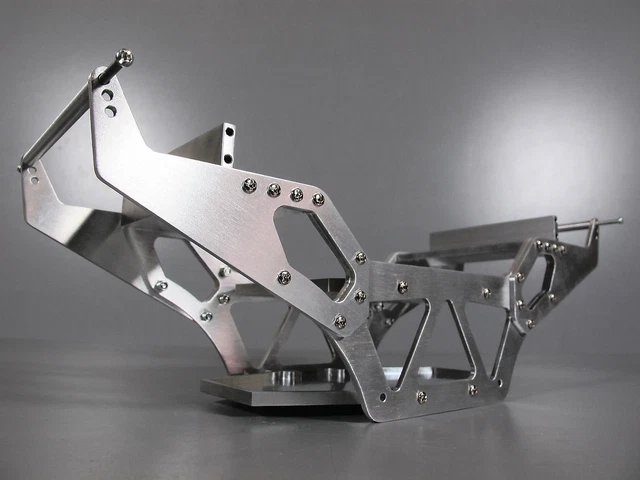 2 Piastre Corpo In Alluminio Nero Per Tamiya Bullhead Super Clodbuster 1/10 RC - HOBBYMARKING - 2