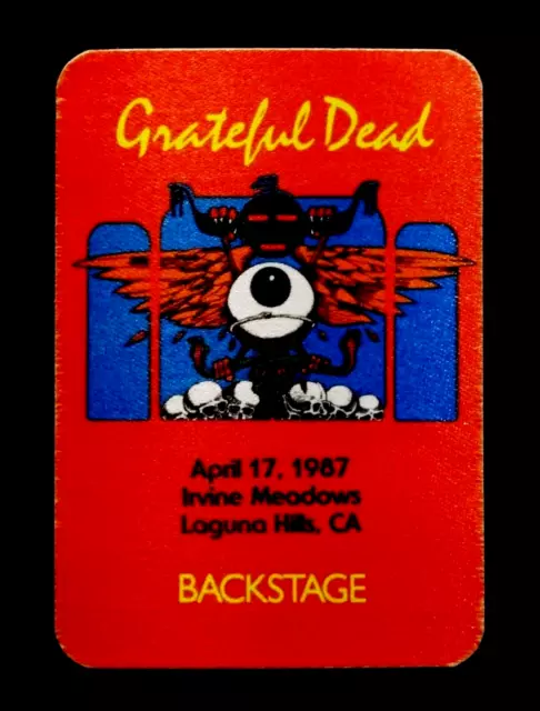 Grateful Dead Backstage Pass Irvine Meadows CA 4/17/87 4/17/1987 Rick Griffin GD