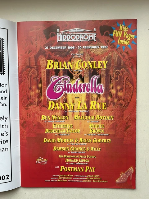 Pantomime Programme CINDERELLA THEATRE LARGE Panto / Pantomime Programme BRIAN CONLEY DANNY ...