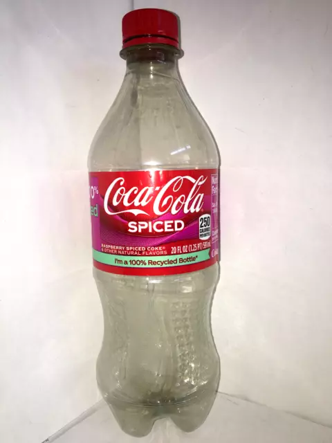 LIMITED EDITION Spiced COCA COLA 20 Oz Bottle RASPBERRY SPICED COKE Empty