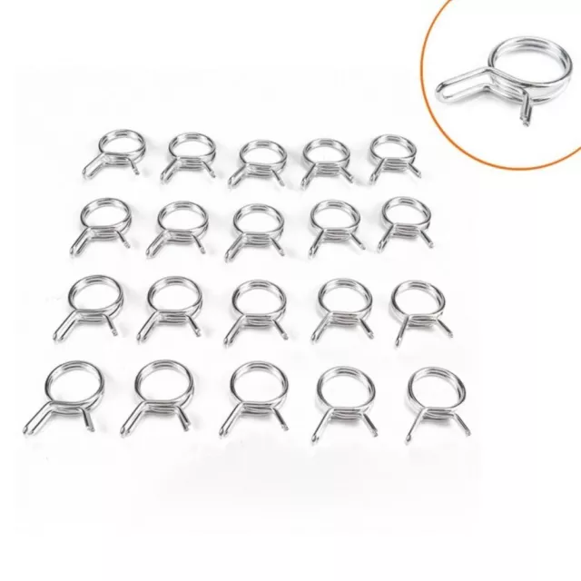 10Pcs/set Fuel Line Hose Clamp Tube Spring Clips  Motorcycle Scooter