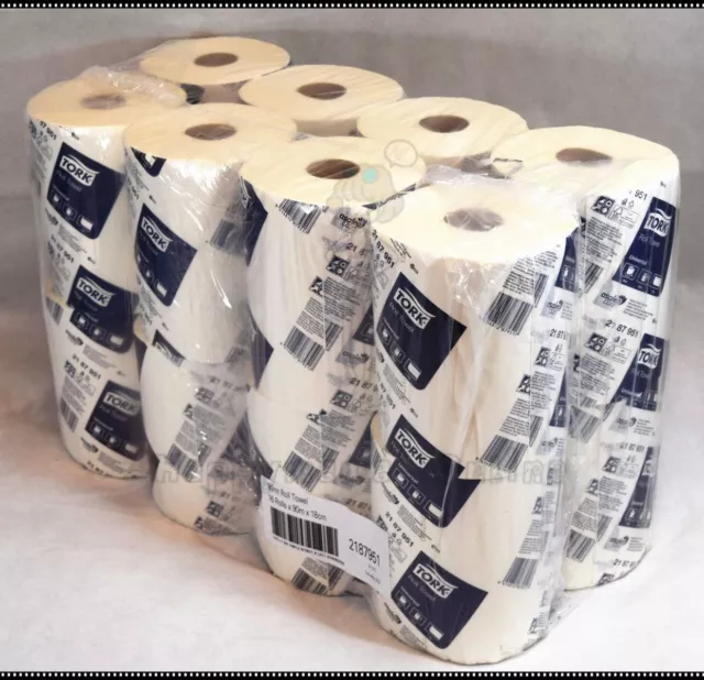 Tork Paper Hand Towels 90m x 16 Rolls Towel Roll Bulk Industrial Kitchen White