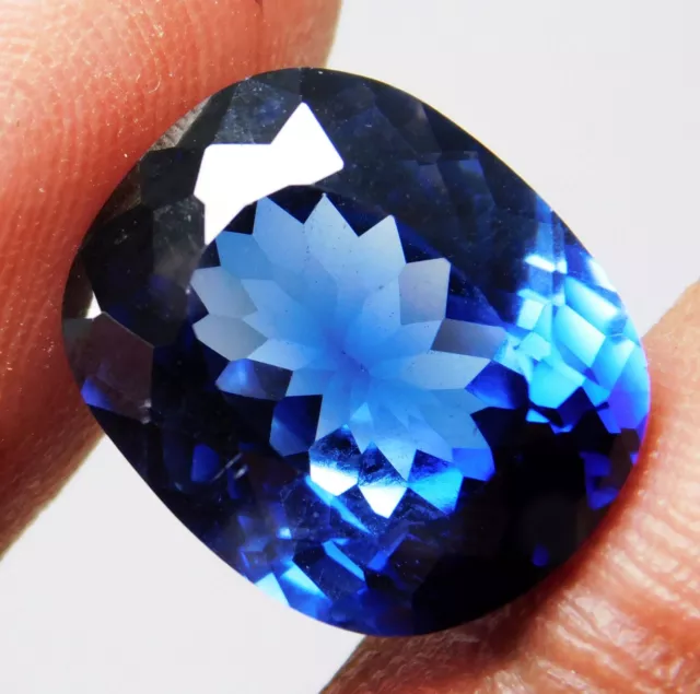 Certified 12.70 Ct Natural AAA+ Ceylon Blue Sapphire Cushion Cut Loose Gemstone