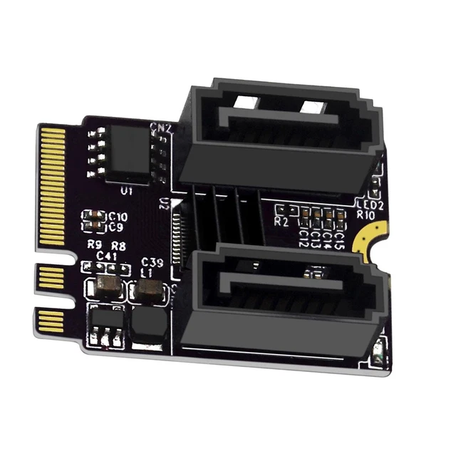 M.2 ZU SATA Festplattenadapterkarte SSD M2 A+E Key PCIe3.0 Jmb582 für PC EUR 11,94 PicClick DE