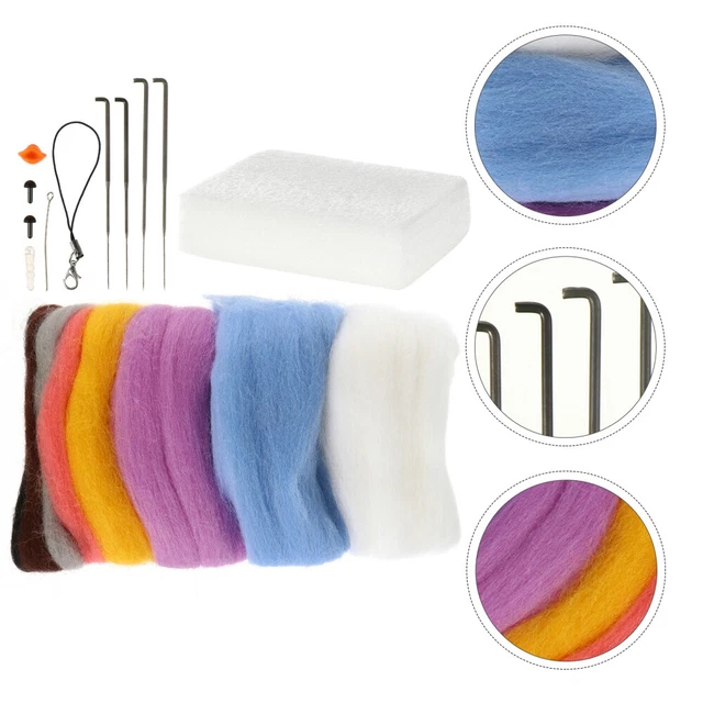 1 juego de fabricación de muñecas kit de filete de agujas manual hágalo usted mismo suministros de fieltro de aguja