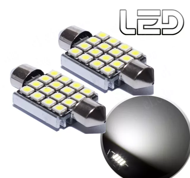 2 Leuchtmittel Pendelverkehr c3w 31 MM 31mm Weiße LED Widerstand Anti ODB Fehler