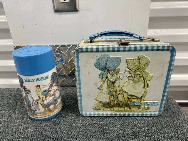 Holly Hobbie Metal Vintage Lunch Box with Thermos 1970s by Alladin Industries