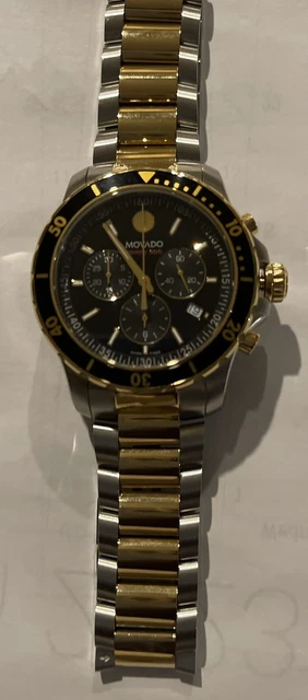 Movado Series 800 Chronograph Green Dial Two-Tone Men's Swiss Watch 2600148