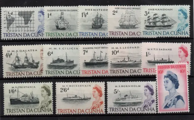 Tristan Da Cunha 1965 MNH Partial Set of 14 to 10/- WS36114