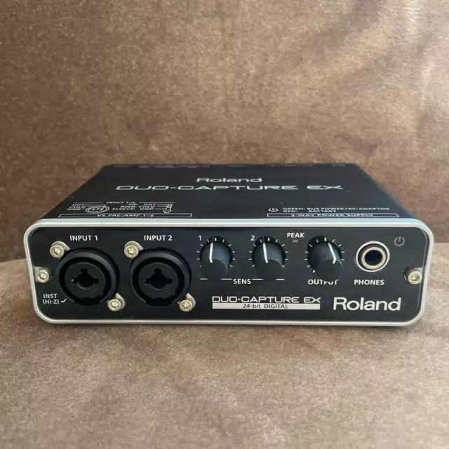 Roland UA-22 DUO-CAPTURE EX Audio MIDI Interface 24 Bit Digital Working Tested