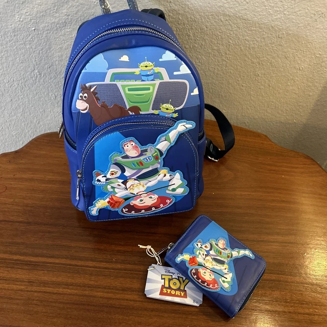 LOUNGEFLY DISNEY PIXAR Toy Story Jessie Buzz Mini Backpack & Wallet New