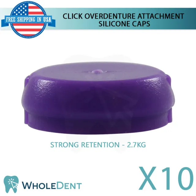 10x Strong Silicone Cap Click Overdenture Attachment Abutment Dental