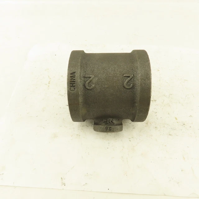 2"x2"x1/2" NPT Malleable Iron Reducing Tee Black Pipe Fitting
