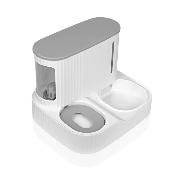 Set alimentatore per animali domestici e dispenser acqua, distributore automatico di cibo per gattini, automatico V6S8
