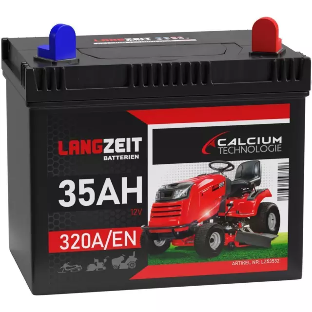 Rasentraktor Batterie 12V 35Ah Aufsitzmäher statt 30Ah 26Ah 28Ah Plus Pol Rechts