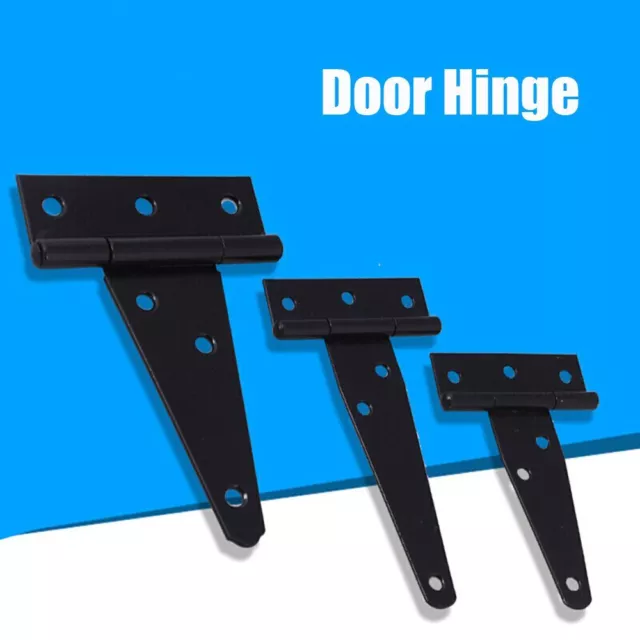 Gate Furniture Garden Hinges Hardware Tee Hinge Cabinet Shed Black Iron