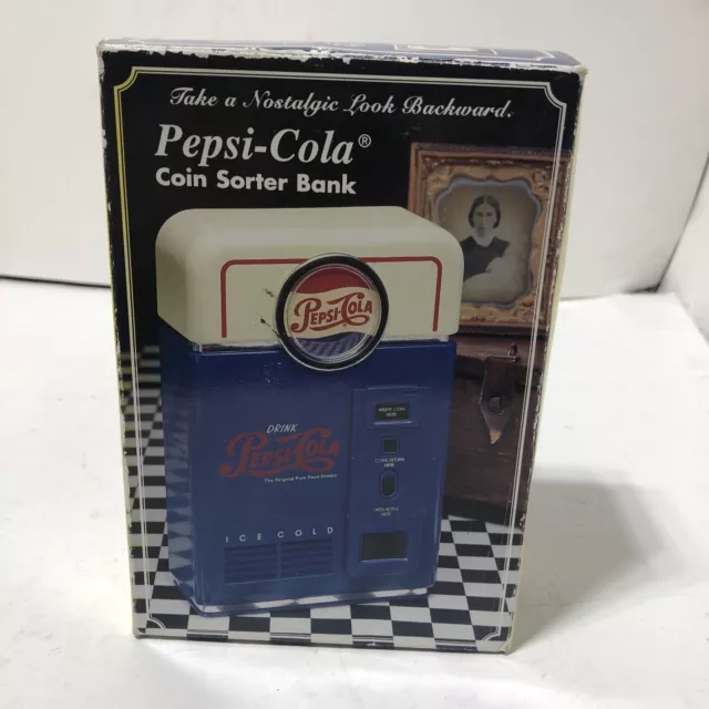 Pepsi Cola Coin Sorter Bank Collectible in Original Box & Packaging, Brand New.