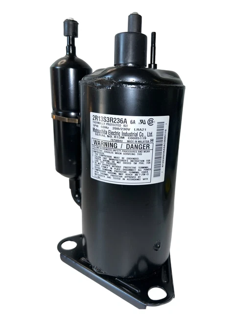 Panasonic, Matsushita, 2R13S3R236A-6A, 3/4 HP, 208-230V, 1 PH, 8550 BTU, R22, Ro