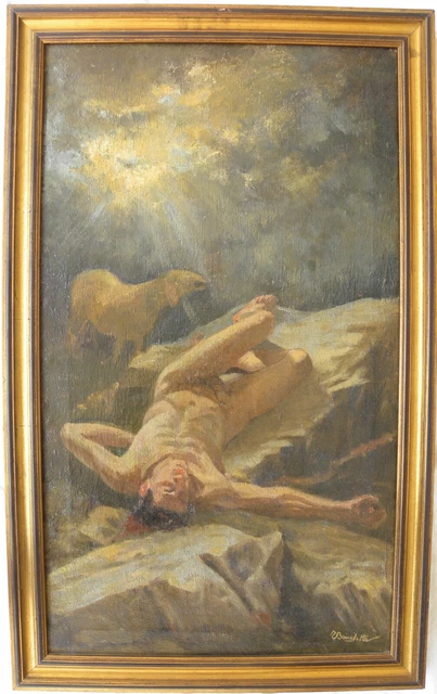Tullio BACCHETTA (Crema Cremona 1892 - Altofonte Palermo 1975) ABELE Olio 87x50
