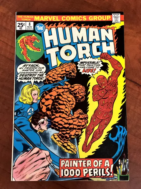 HUMAN TORCH Marvel Comic No. 8 Nov 1975 Painter of a 1000 Perils VF+/NM