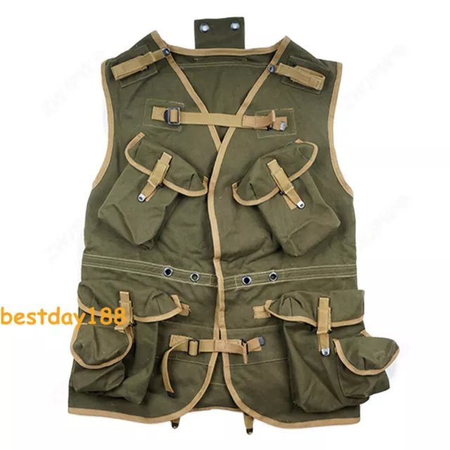 WWII WW2 US Army D-DAY Tactical Vest Replica Tops Military Fans Cosplay Costume