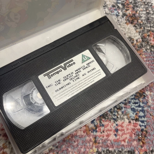THE SUPER MARIO Bros Super Show The Great BMX Race VHS Video Cassette ...