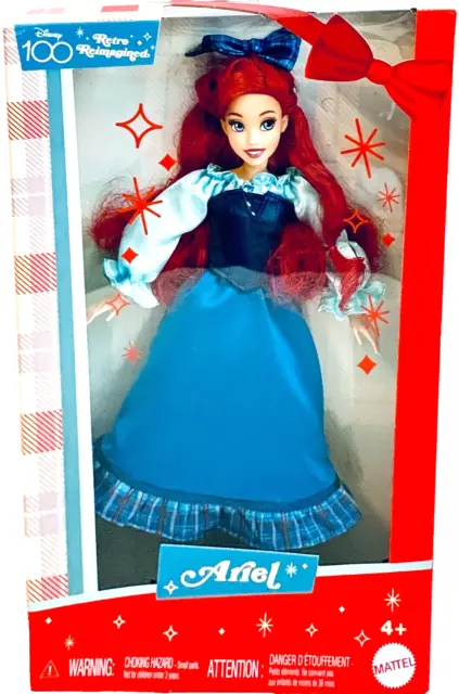 Mattel Disney 100 Retro Reimagined Ariel The Little Mermaid 11" Fashion Doll