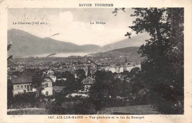 AIX LES BAINS - Savoie Tourisme - vue générale et le lac du Bourget -