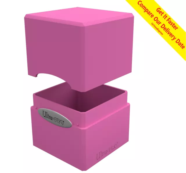 ULTRA PRO Card Deck Box Satin Cube - Hot Pink NEW