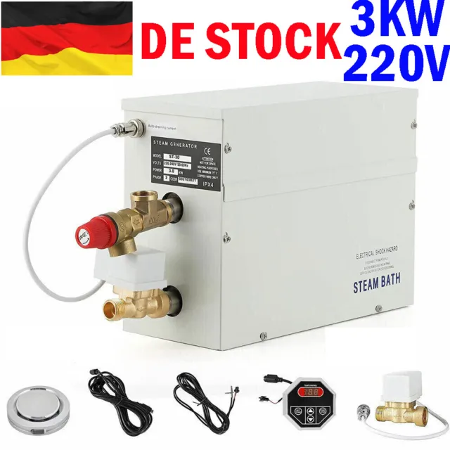 Generador de vapor 3KW dentro de 3m3 comercial para sauna con 35-55°C automático 220V