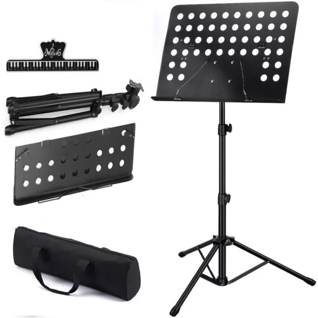 Heavy Duty Metal Orchestral Music Stand Folding Sheet Stand Tripod Base