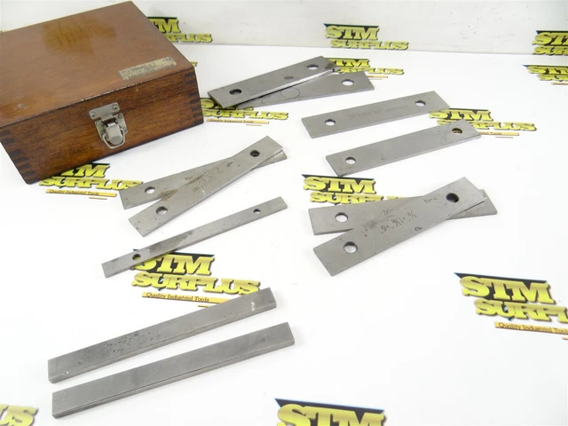 11 Assorted Steel Parallels 1/2" To 1-1/2" + Case