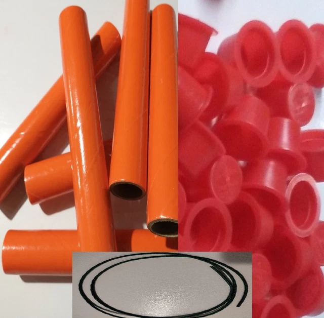 PYRO TUBE KIT Orange 1/2 Stick 3/4 x 6 with plastic plugs 6ct 18.99
